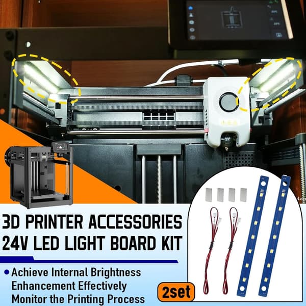 Høj Lysstyrke 3D Printer LED Lyspanel 24V Strømeffektiv Belysning