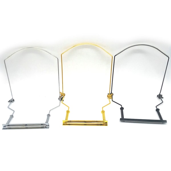 10 Hål Munspelshals Harpa Metallstativ Monterad Munspelsfäste Black