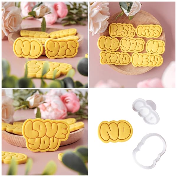 Bryllupskageudstikkere Valentinsdag Kiksforme Plastikbageforme D