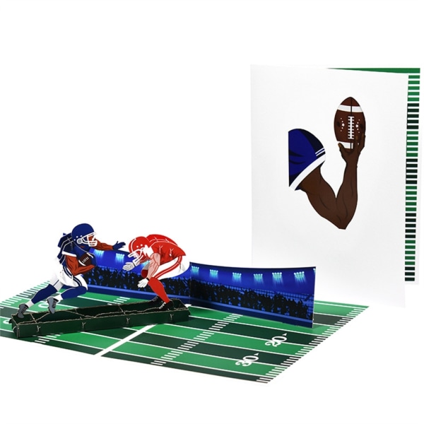 3D popup-kort Rugby gratulationskort med kuvert tomt anteckningskort för fars dag årsdagen födelsedag pojke Son vän