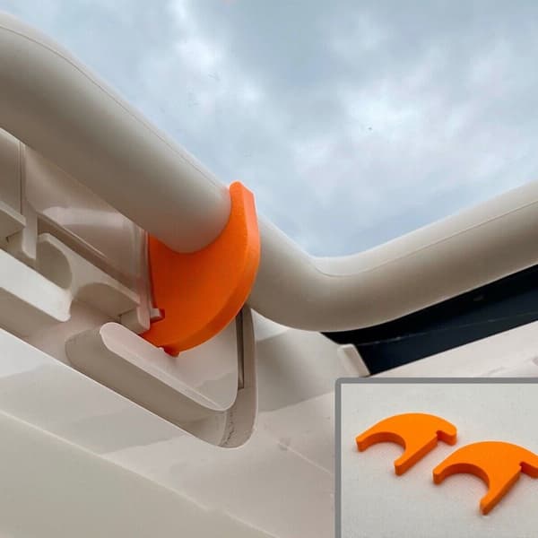 Bobiler Soltak Lås Hindrer Utilsiktet Åpning Under Rask Kjøring Orange 7X5cm