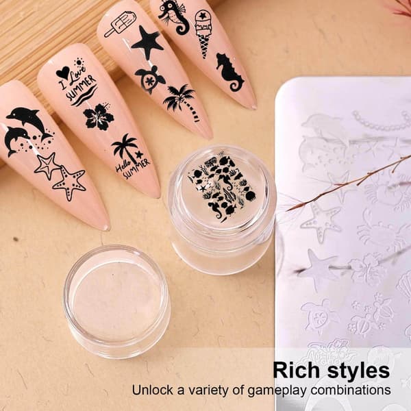 Resevänlig Silikon Nagelstämpel Verktyg Mini Storlek För Professionell Konst Transparent Ribbon Scraper