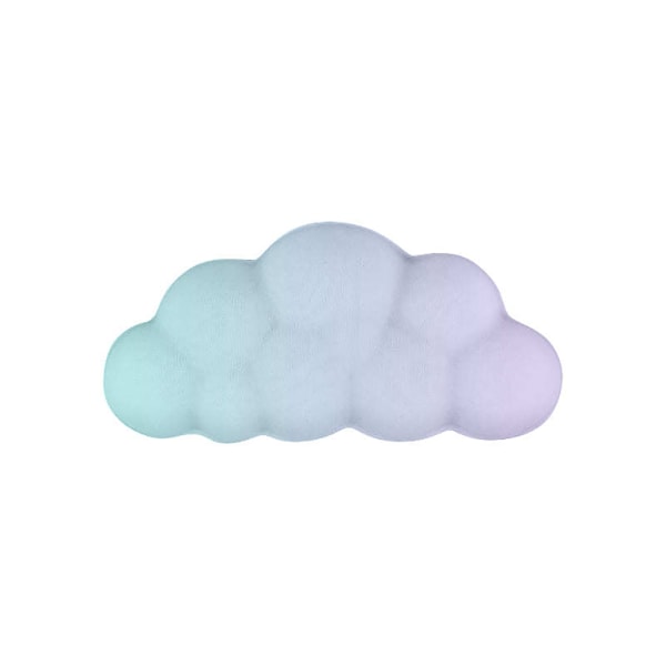 Cloud håndledsstøtte musemåtte: Skridsikker base, regnbuegradientdesign, memory foam silikone smertelindring til gaming musemåtte