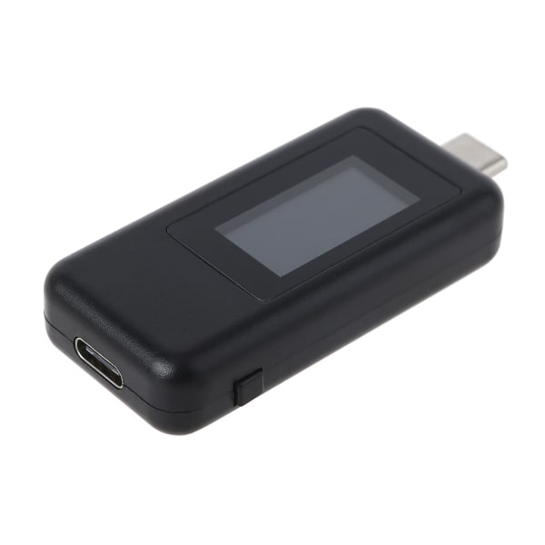 1802C Multifunktions USB Tester Type-C Laddardetektor Digital Voltmeter Amperemeter Spänningsmätare Svart