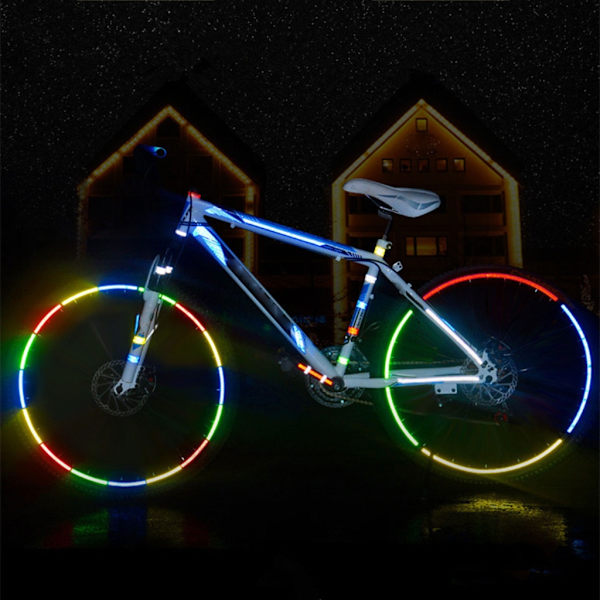 Motorcykel Cyklar Reflektor Säkerhetsvarning Fälgar Dekaltejp Bil Reflexdekaler MTB Bike Reflex Dekaltejp Colorful
