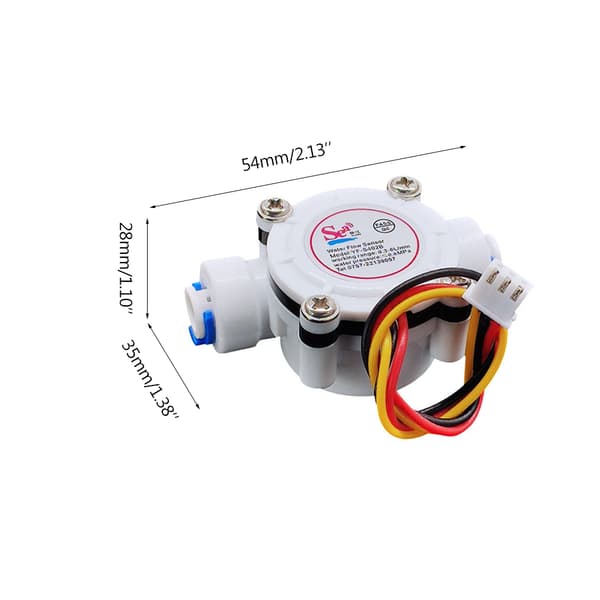 2 punkter PE-rør vandstrømssensor Hall-flowmeter G 1/4\" hurtig tilslutning