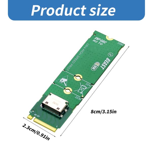 M.2 M Key til OCuLink-konvertere M.2 Adapter Dataoverføring PC Laptop