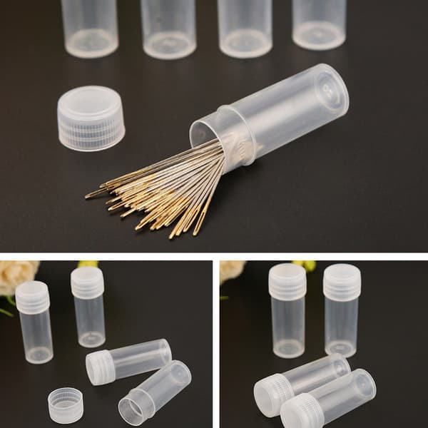 50 st 5 ml provflaskor i plast, små tunnor, provrör, förvaringsbehållare