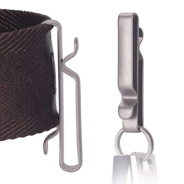 S-formet dobbeltsidet bælte nøgleholder titanium bæltestrop nøgleringe clips