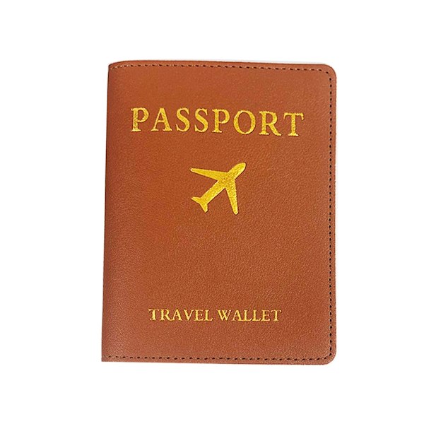 Passportholder i PU-lær med bagasjelapp for kvinner, menn, reisemoteelskere, par, bryllupsgave