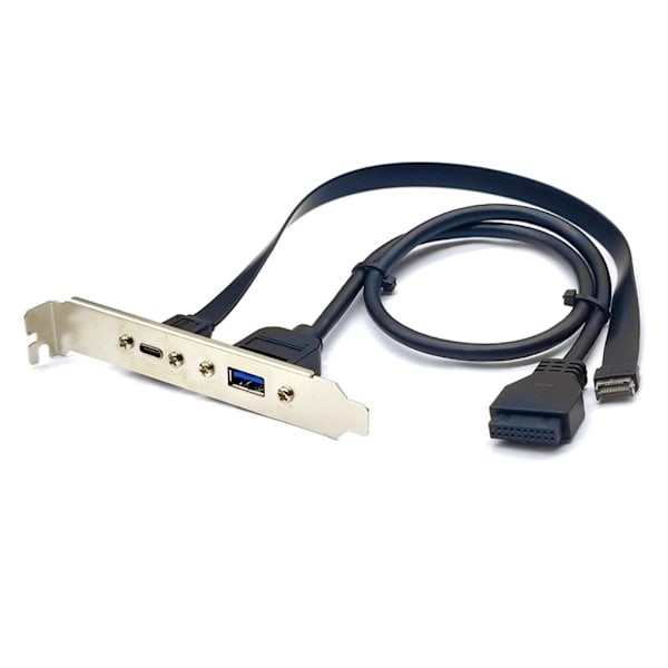 USB3.2 Frontpanel Header Typ E till USB C Hona Förlängningskabel Hög Hastighet