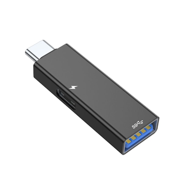 Typ C till USB hona + typ C hona (power ) Adapter USB mus, tangentbord, kortläsare och mer Grey