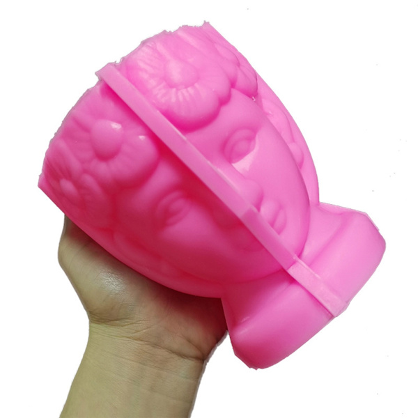 Människan för huvudet Betong Silikon Form Suckulent Blomkruka Lera Cement Molds DIY Hemmaträdgård Blomkrukor Form