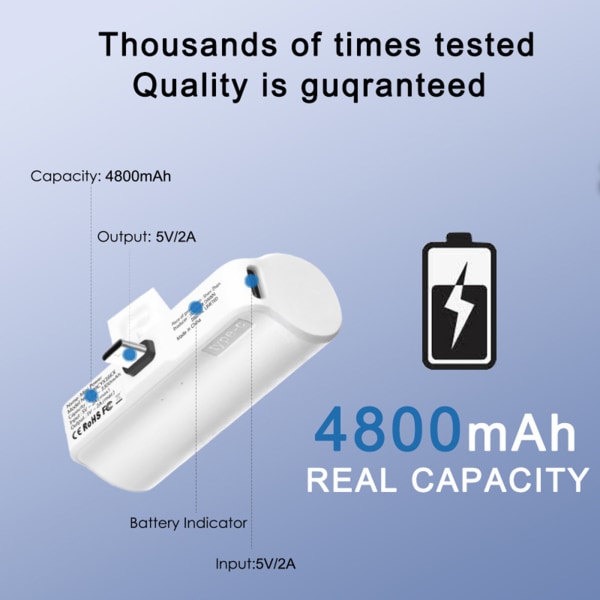 5000mAh Kapacitet Type-C laddare batteripaket för Oculus Quest 2 batteripaket VR Headset Power Banks