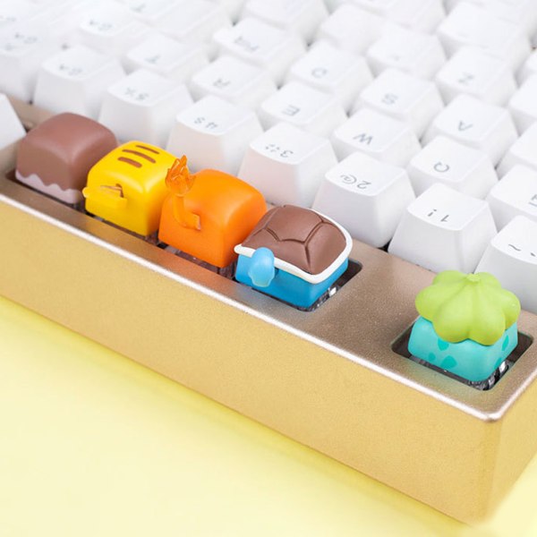 1PC Cartoon Personality Tail Gaming R4 Resin Keycap Elve Keycaps Festivalpresent till Cherry MX Mekaniskt tangentbord för Key Red