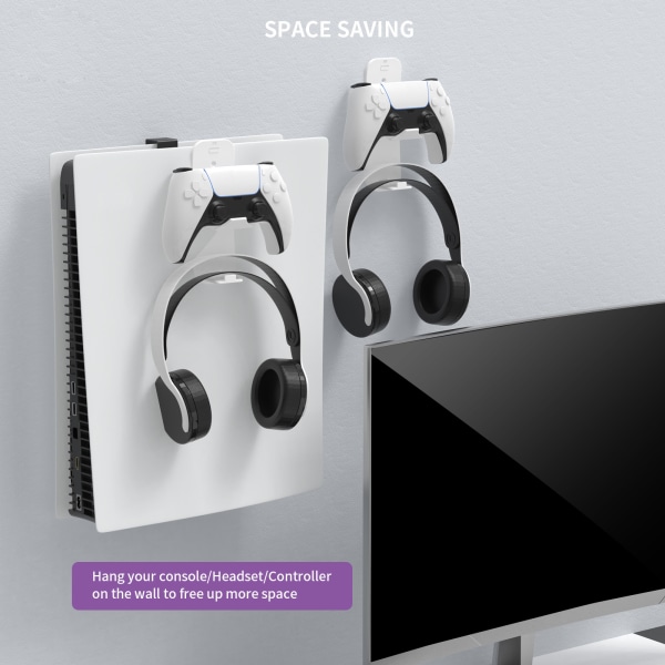 2 i 1 Controller Stand Kit Hörlurshållare Stand Gaming Headset Hängare för NS Switch //XB Series