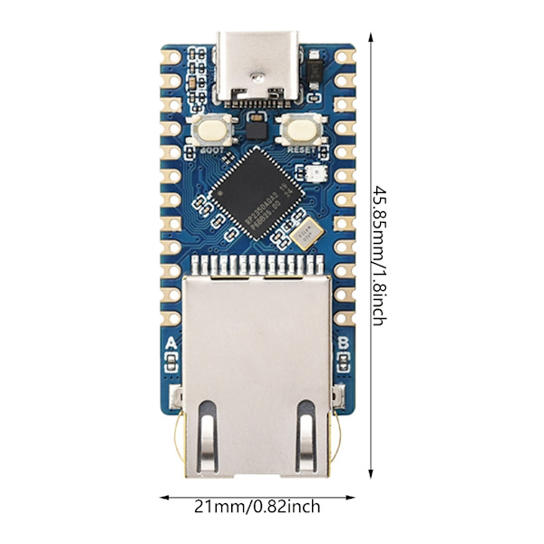 RP2350 Dobbeltkernet Microcontroller Ethernet Board Kraftfuld og Effektiv