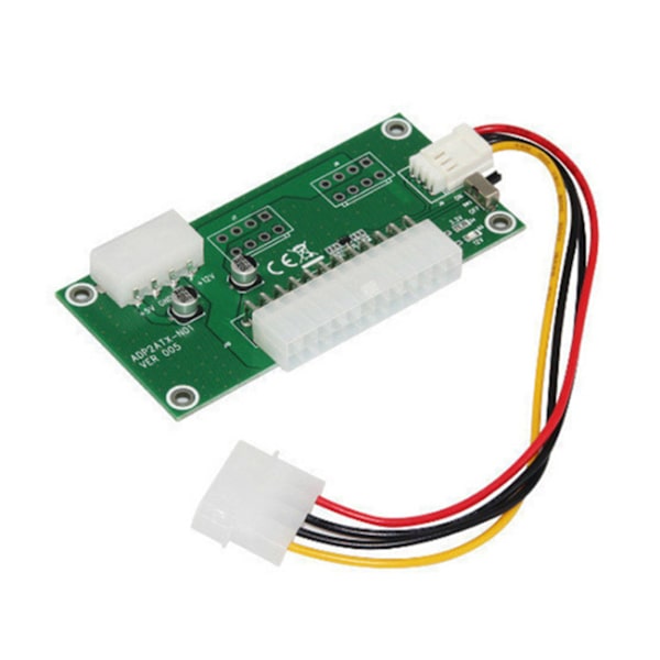 Dual PSU Riser Card 24PIN til 4PIN Strømforsyning Starter Board Adapter ADD2psu Ledningskonverter til BTC Miner Mining