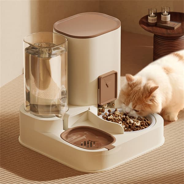 2 i 1 automatisk hund- och kattmatare och vattendispenser husdjursartiklar för valp Second generation basic model green