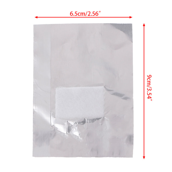 50 Aluminiumfolie Nail Art Soak Off Acrylic Gel Polish Nail Wraps Remover
