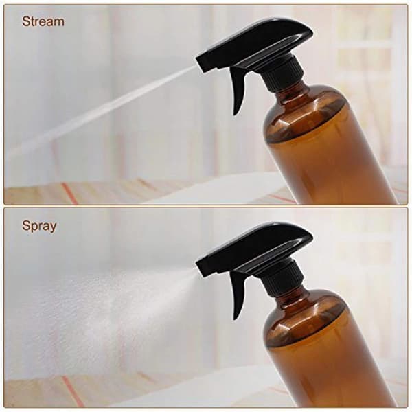 4-pack tomma sprayflaskor i bärnstensfärgat glas, 473 ml påfyllningsbar behållare