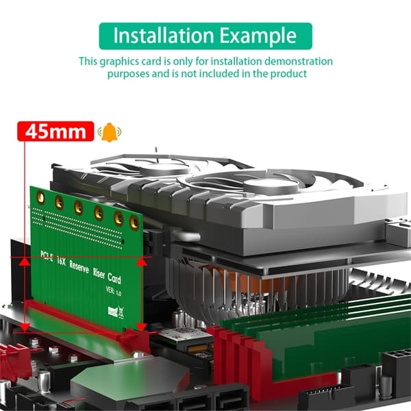 PCIE 3.0 16X 90 Graders Adaptere Risers Kort PCIExpress til Lille 1U Server
