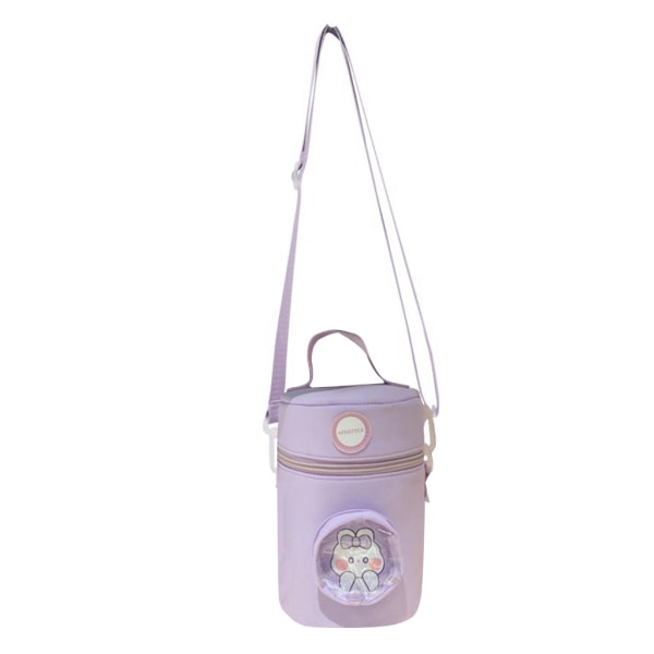 Kvinnor Bucket Bags Axelväska med liten kapacitet Kvinnlig Messenger Bag Mode Crossbody-väska Flickor Söta tecknade handväskor Ins Purple