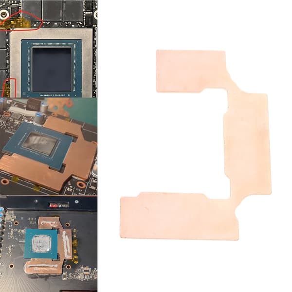 GPU VRAM Hukommelseskøler Termisk Pad Kobber Køleplade Understøtter 3060ti 3070ti