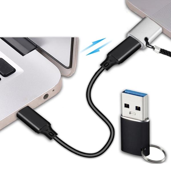 Höghastighets USB C Typ C till USB -adapter 480 Mbps snabb dataöverföring för bärbara datorer, PC-läsare och mer Red