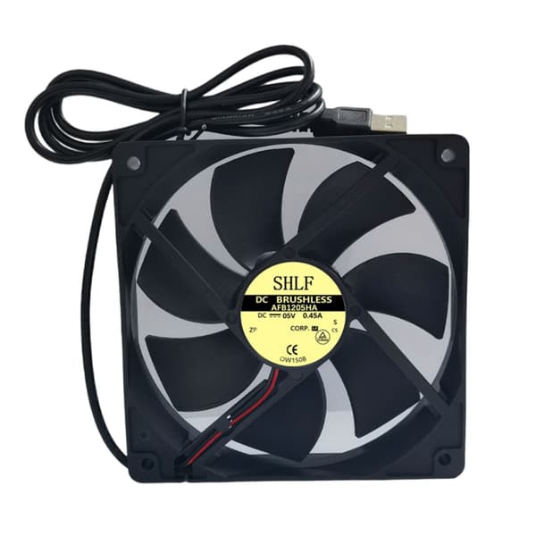 USB-blæser 5V 12025 12CM køleblæser til computerkabinet, chassis, router, set-top-blæser