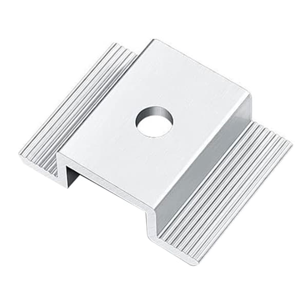 Pakke med 12 solcellepanelklemmer, robust aluminiumslegering for systemoppsett