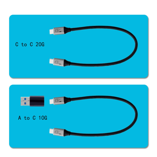 NVMe M.2 hårddiskhölje M.2 till USB C SSD-hölje med 20 Gbps hastighet för snabba överföringar Verktygsfri installation Short style