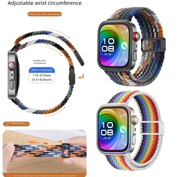 Stilfuld Quick Change Urrem Forstærket Nylon Urrem til fit3/4/4Pro 1