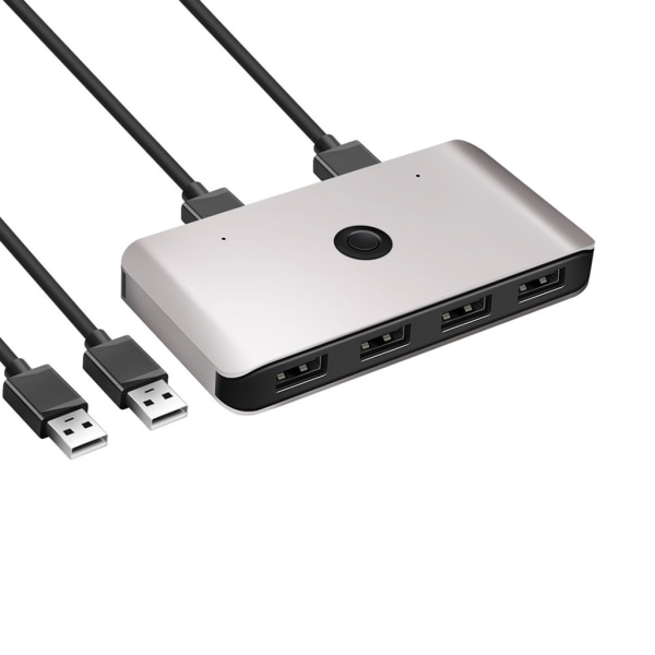 Rocketek USB 3.0 2.0 Switcher USB KVM Switch Box 2 PC delar 4 enheter för tangentbord Mus Skrivare Monitor med 2 kablar Usb 2.0
