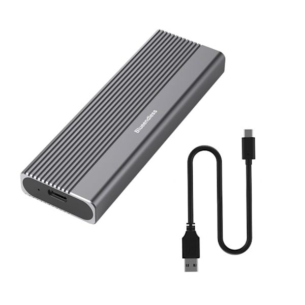 NVME NGFF SSD Kabinett Mobil Harddisk Aluminiumlegering Enslocure Boks USB3.1 10Gbps DualProtocol for Datamaskin