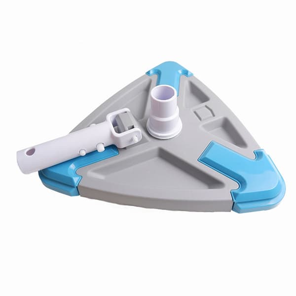 Triangulärt poolmunstycke för flexibilitet, markpoolssopare