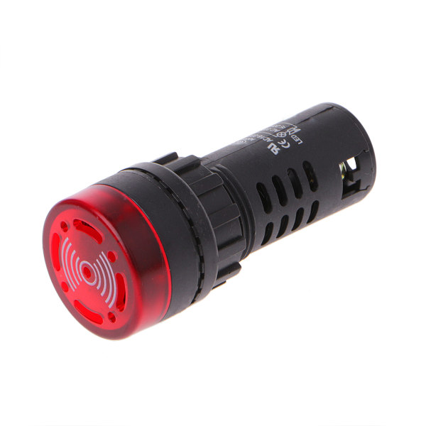 AD16-22SM LED-blixt Larmindikator Signallampa med summer Röd Grön Gul Red