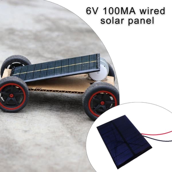 Solcellepanel 6V Polysilisiummodul Lett å bære for DIY og pedagogisk bruk