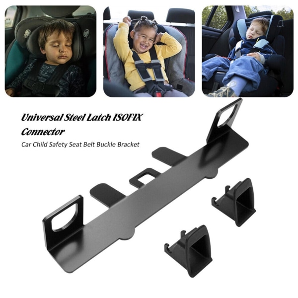Universal ISOFIX Säkerhetsbälteskoppling Bil Baby Säkerhetsbältesspänne Bilbarnstol Fasthållningssats för ankare