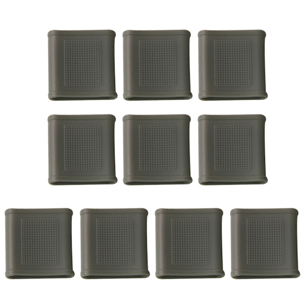 10 st / set Finger silikon för skydd Skydd för fingerstöd kompression, finger för skydd för alla spor Gray