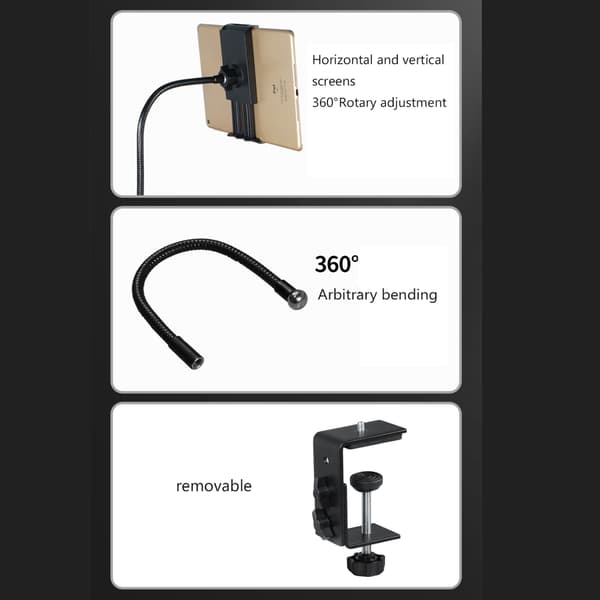 Sängyn tablettiteline, säädettävä tabletin puhelimen sänkyteline 360 astetta