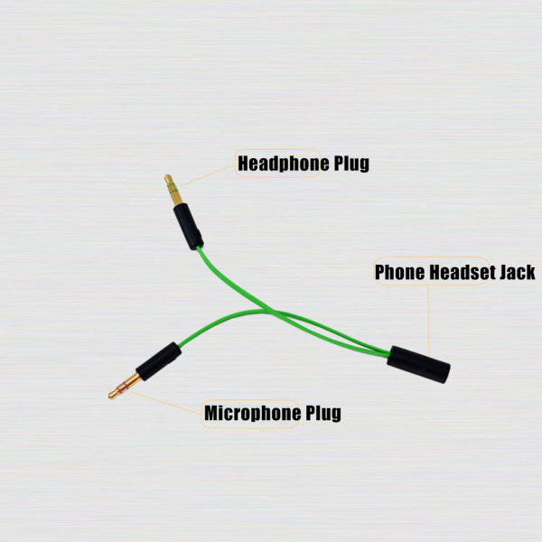 Löstagbar hörlursadapter Splitterkabel för datorer Gaming Headset Ljudsladd Kabel Byte av hörlurar