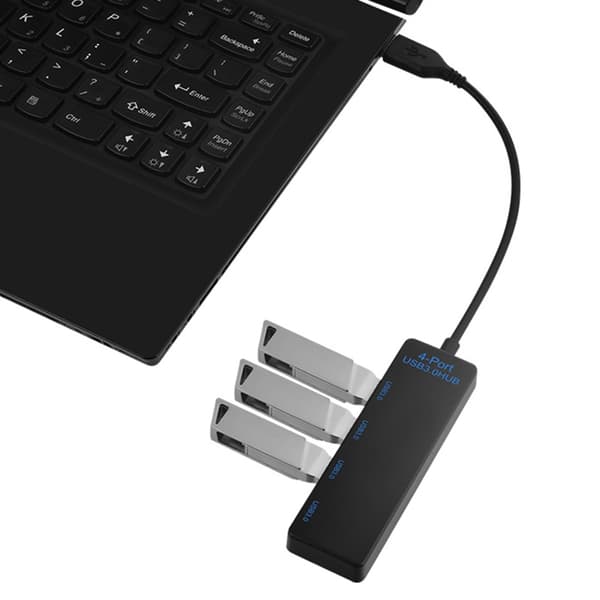 USB3.0 Hub USB-splitter för stationär dator, laptop och TV med LED-indikator 5 Gbps