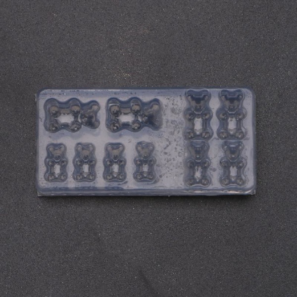 5 st Handgjorda Björn Nail Art Silikon Mini Gummy Bear Form Bear Nail Art Hartsgjutform Mould Hartskonsthantverk