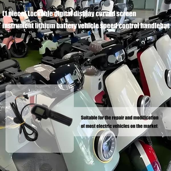 Digitalt buet display E-sykkel gasshåndtak låsbart fartssensor for sykling