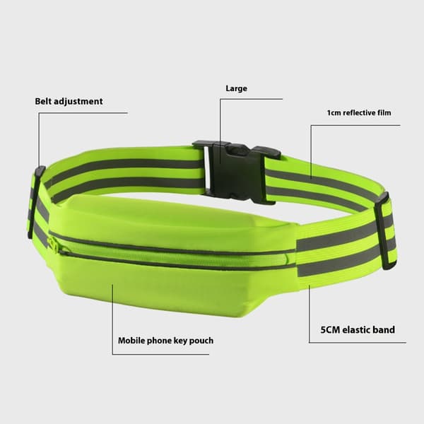 Multifunktionel Elastisk Sports Taljetaske med Reflekterende Detaljer til Livsstil