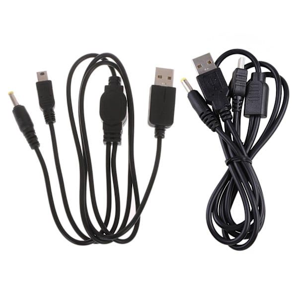 2 i 1 USB laddarkabel för PSP 1000 2000 3000 Laddningsöverföringsdatakabel för PSP 2000 power