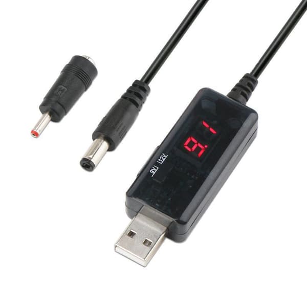Boost-ledning med LED, USB 5V til 9V 12V Step Up Spændingsomformere til routere