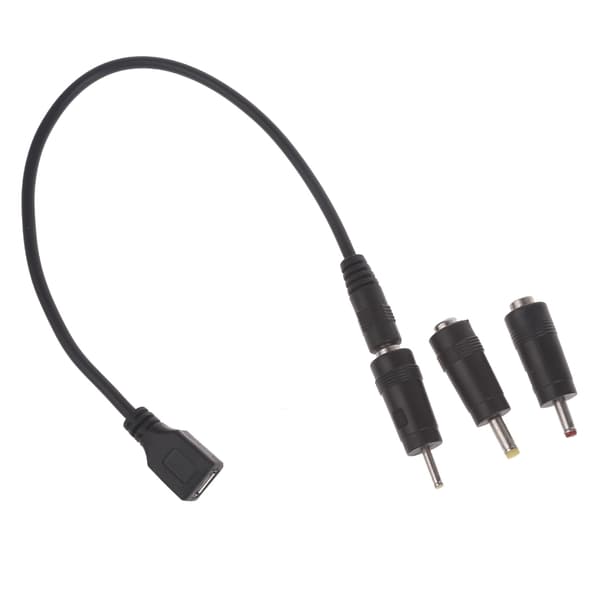 Micro USB - 5.5x2.1mm sovitinkaapelisarja LED-valoille, kaiuttimille, kameroille 27CM