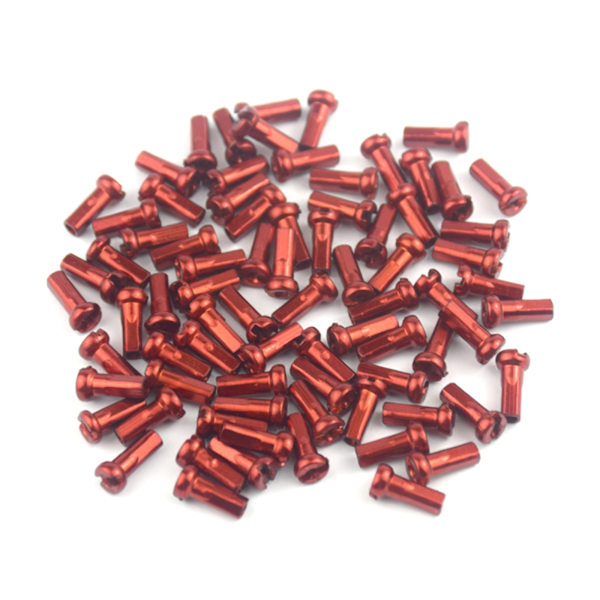 60st/pack MTB Bike Road Cykelnipplar 14G 14mm 2.0mm Ultralätt höghållfast färgglada ekrar Nippel Bike Ekerlock Red